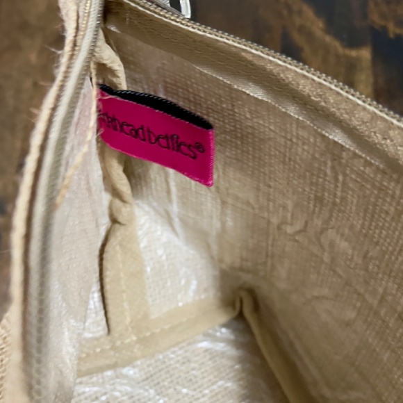 buckhead betties Jute Zipper Bag Khaki Summer Beach - Picture 6 of 10